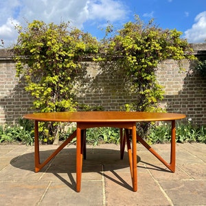 Vintage Danish Teak Drop-Leaf Dining Table by Kurt Østervig