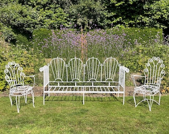 Mid Century Modern Swedish Outdoor Sofa And Two Chairs