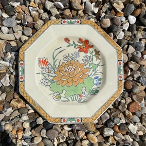 Vintage Mason Ironstone Lotus Flower Hand Painted Plates