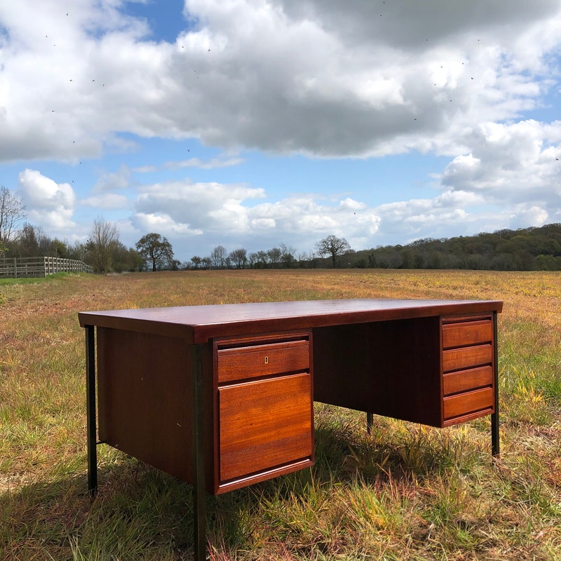 Teak Desk - Etsy