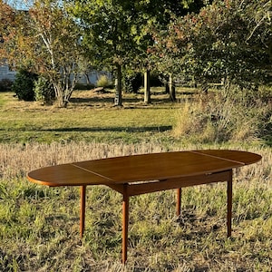 Vintage Mid Century Modern Scandinavian Extending Dining table 1960s