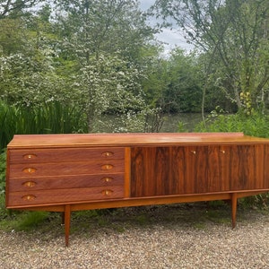 Vintage Mid-Century Teak & Rosewood Sideboard by Archie Shine