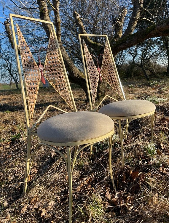 Wrought iron sale butterfly chair