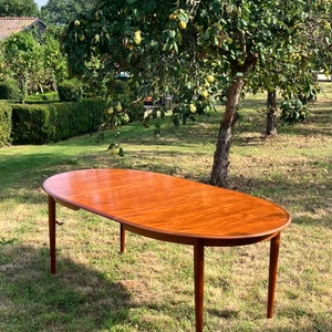 Mid century modern Danish teak dining table