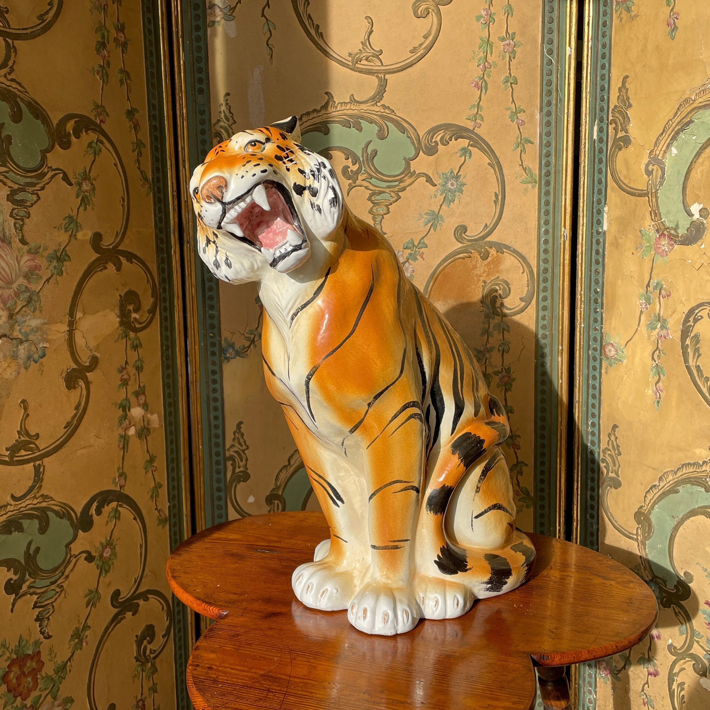 Ceramic Tiger Figurine Etsy Ireland