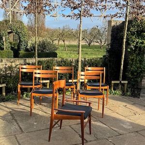 Mid Century Modern Vintage Danish Teak Dining Chairs set of 6 /six