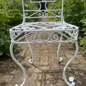 Vintage French Wrought Iron Garden/Patio/Conservatory Chairs image 9