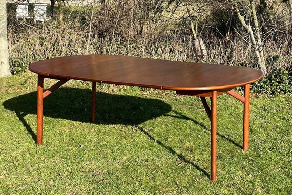 Mid Century Modern Danish Teak Extending Dining Table Etsy UK