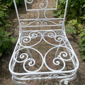 Vintage French Wrought Iron Garden/Patio/Conservatory Chairs image 8