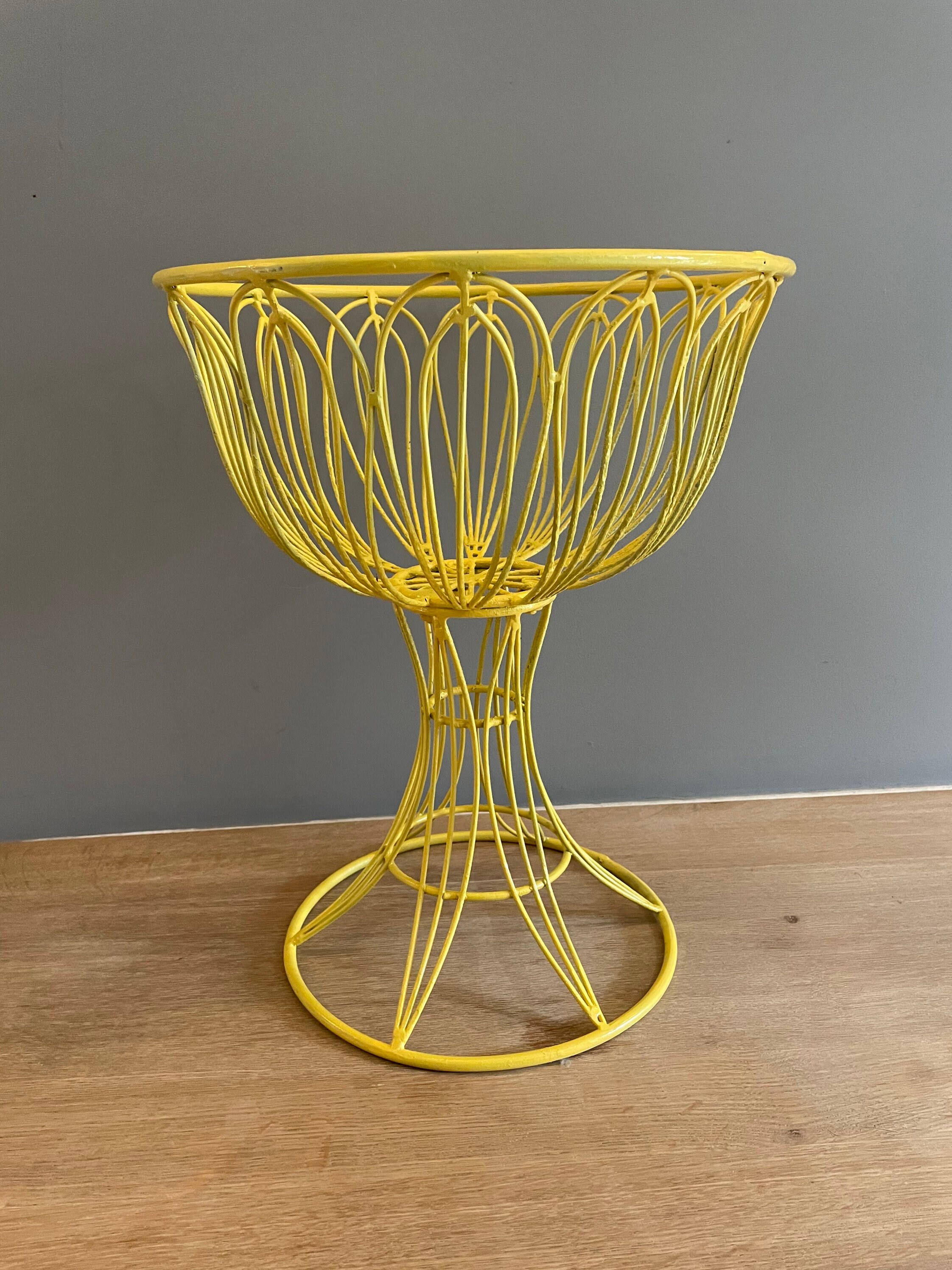 Mid Century Modern Yellow Plant Stand / Planter Etsy