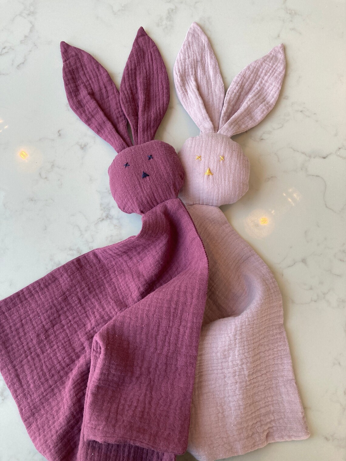 Bunny Muslin/ Baby Muslin Comforter/ Baby Shower Gift/ New Baby/ Taggy