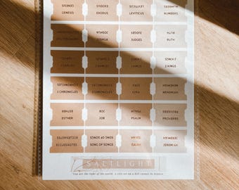 Sand Beige Bible Tabs | Copper Gold Foil, Matte-Coated