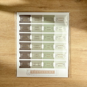 Bible Tabs Pine Green | Matte-Coated Sticker Tabs | Bible Tabs for Women | Journaling Supplies | Bible Devotionals | Laminated