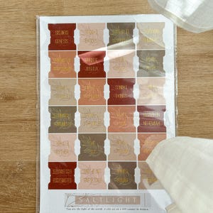 Earth Tone Bible Tabs | Gold Foil, Matte-Coated Stickers
