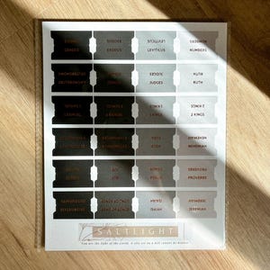 Bible Tabs Black Gradient | Matte-Coated Sticker Tabs | Bible Tabs for Men and Women | Journaling Supplies | Bible Devotionals | Laminated