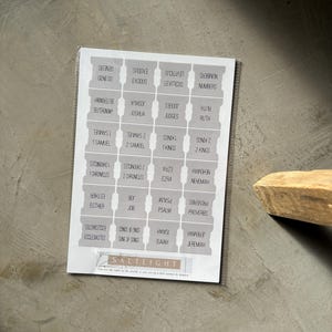 Bible Tabs Neutral Black | Matte-Coated Sticker Tabs | Bible Tabs for Men and Women | Journaling Supplies | Bible Devotionals | Laminated