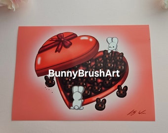 Bunny Valentine mini print