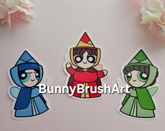 Fairy Trio vinyl stickers