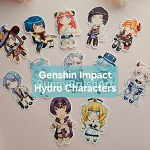 Hydro Genshin Vinyl Stickers