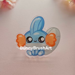 Mudkip acrylic pin