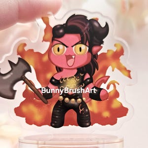 Fire Demon Barbarian acrylic standee