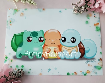 Kanto Starters mini print