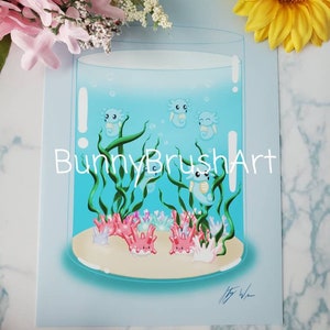 Sea Creature Aquarium mini print