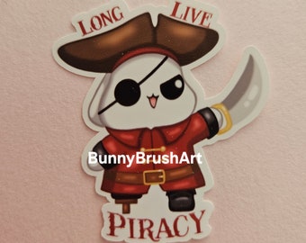 Pirate Bun vinyl sticker