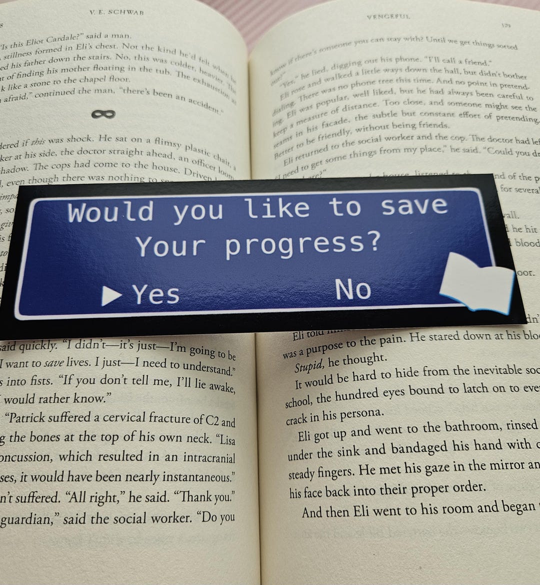 Save Your Progress Bookmark - Etsy