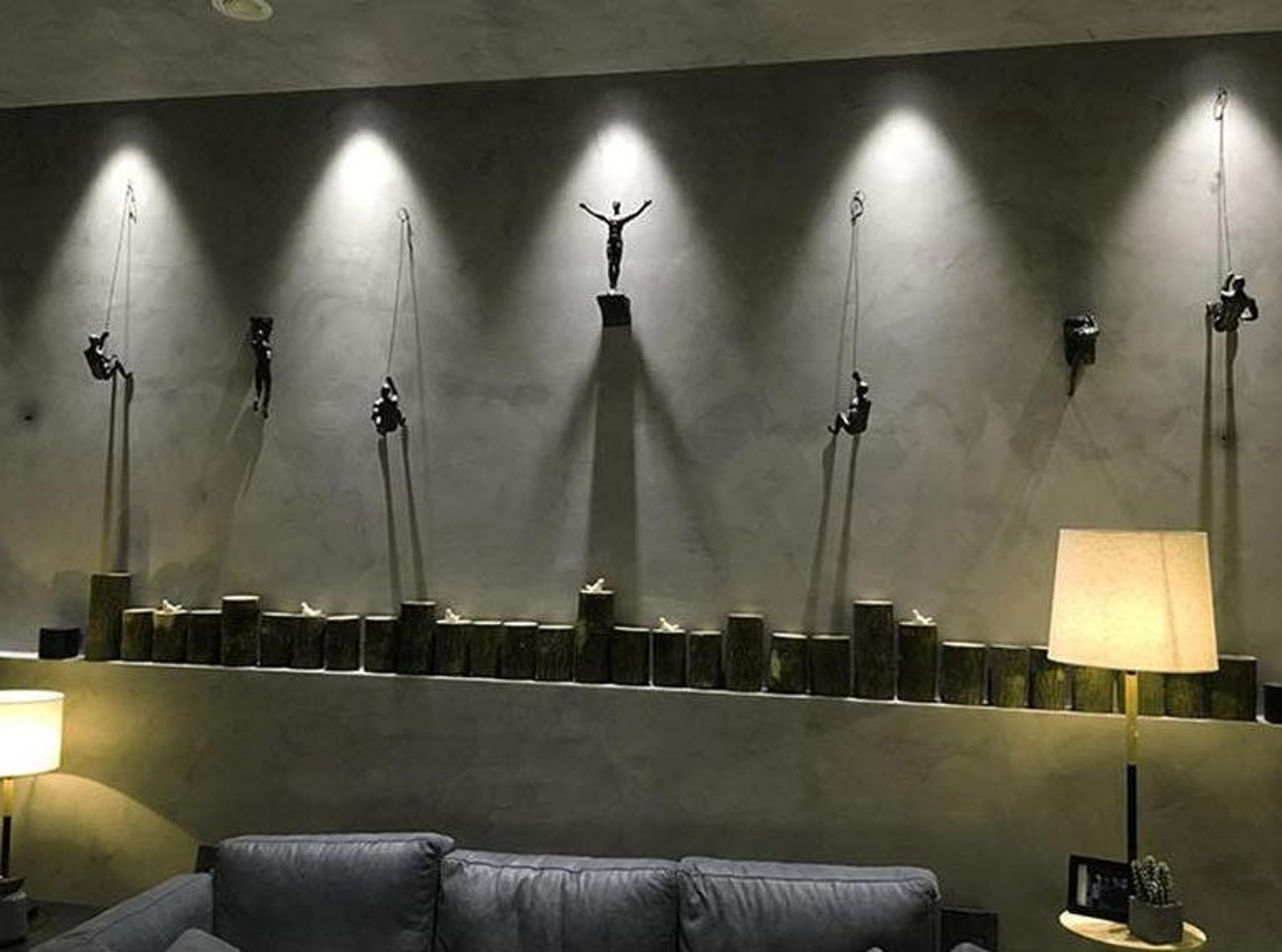 7 Pieces Climbing Man Wall Sculptures adventurer, Wall Sculpture