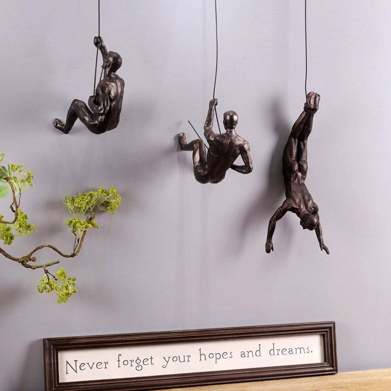 3 Pcs Climbing Man Wall Sculptures Home Decorationgift - Etsy