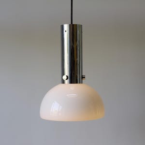 Elegant vintage glass pendant light, made by Glashütte Limburg, 1970s