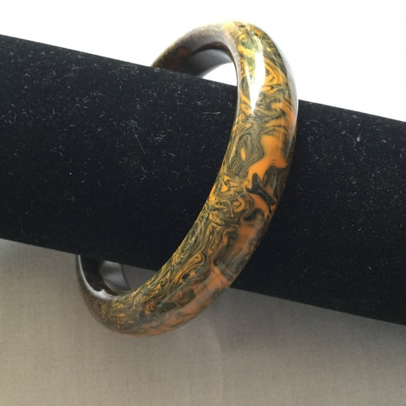 Bakelite bracelet vintage marbled