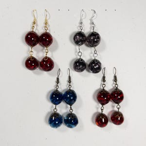 Double Cracked Marble Earrings