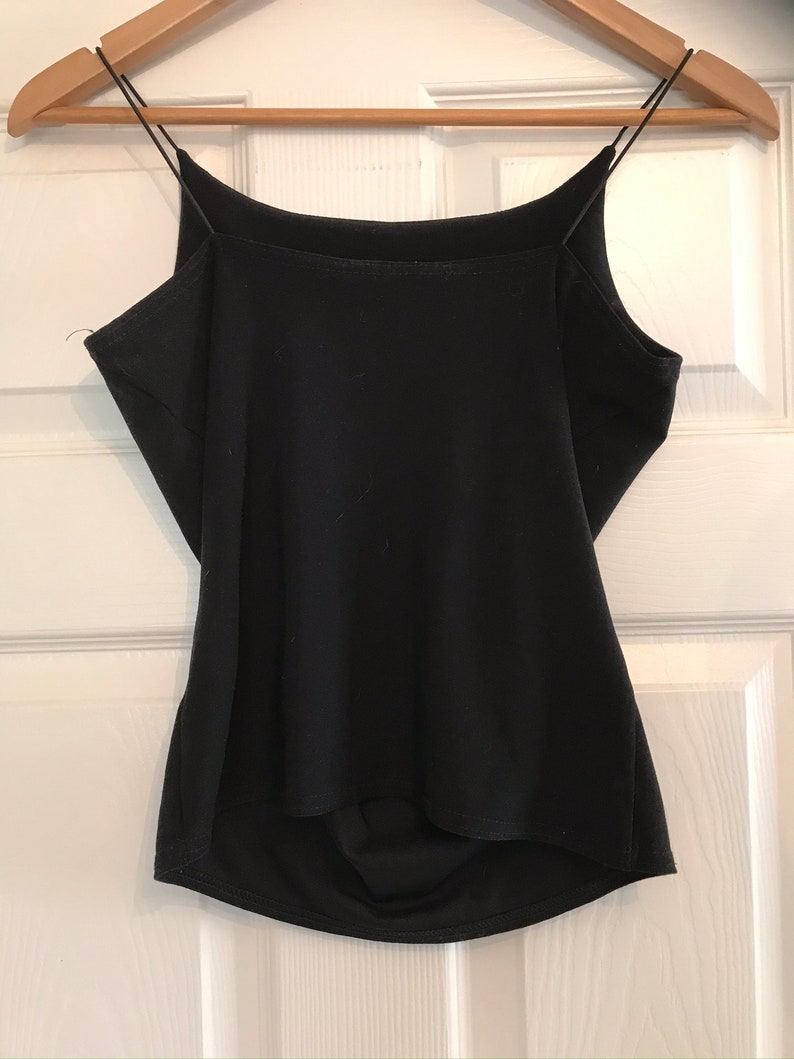 Vintage 90s rare USA softest black double layer top main image 0