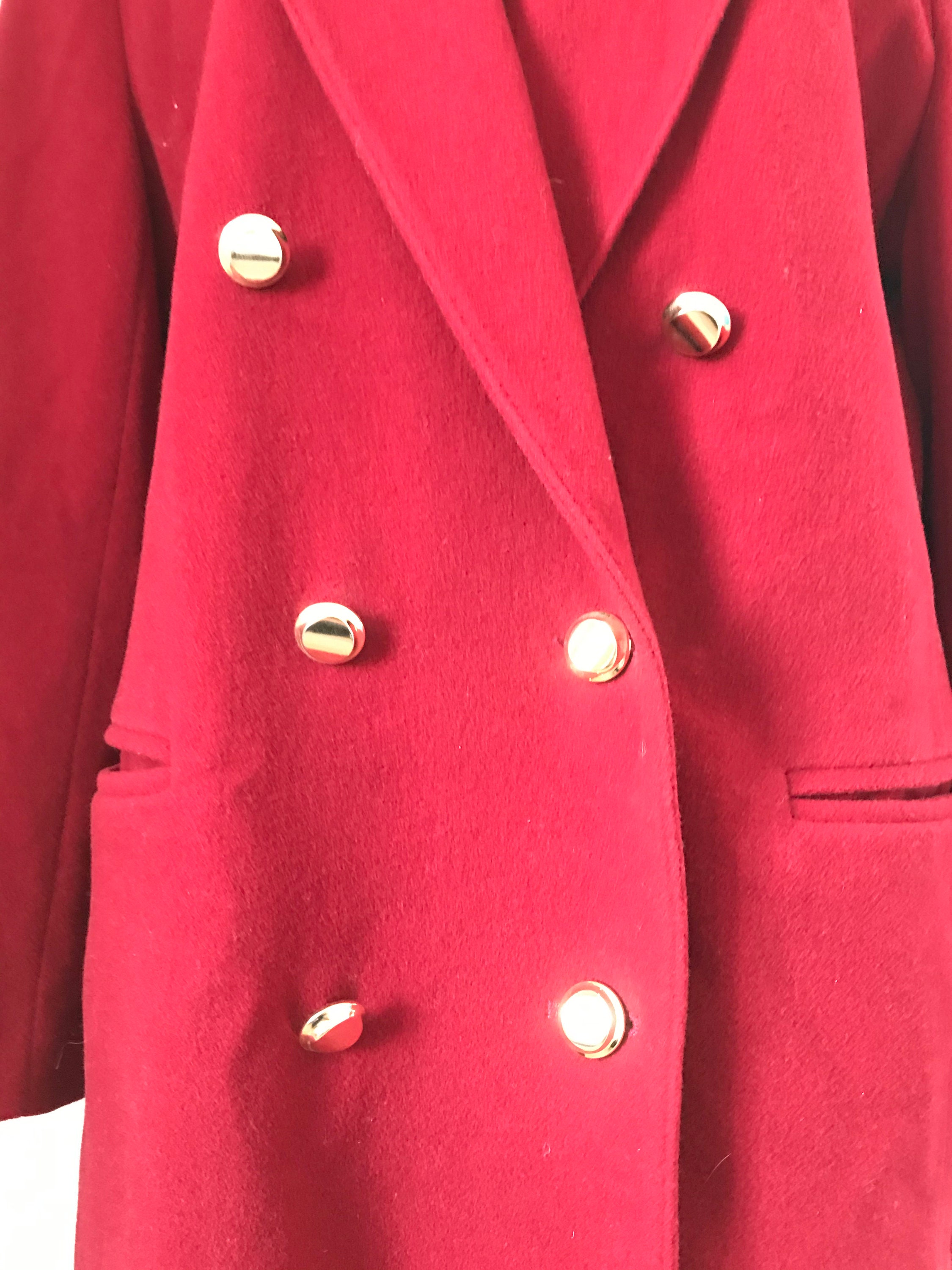 Absolutely beautiful red double breasted jacket with gold | Etsy