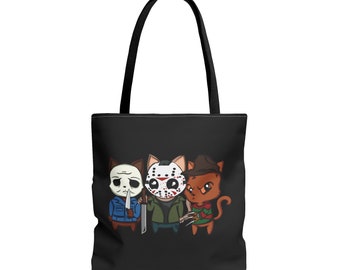 Freddy krueger Michael Myers Jason Voorhees tote bag