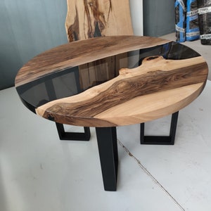 Round Epoxy Table, Round Coffee Table, Round Live Edge Coffee Table, Round Wood Table With Resin, Round Epoxy Table, Round Epoxy Table Top image 8