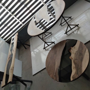Round Epoxy Table, Round Coffee Table, Round Live Edge Coffee Table, Round Wood Table With Resin, Round Epoxy Table, Round Epoxy Table Top image 9
