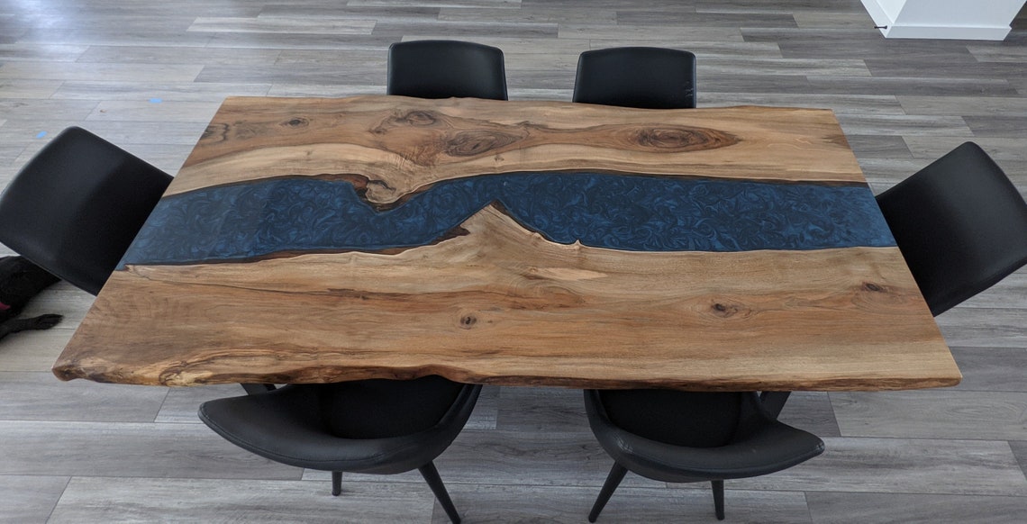 Esstisch Esstisch aus Epoxyfluss Resin Couchtisch | Etsy