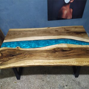 Dining Table, Epoxy Table, Live Edge Dining Table, Epoxy Dining Table, Dining Room Table, Kitchen Table, Walnut Dining Table, Wood Table, Epoxy Resin Dining Table, River Table, Live Edge Table