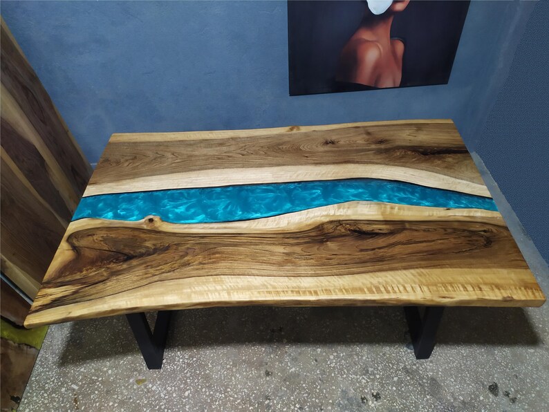 Dining Table, Epoxy Table, Live Edge Dining Table, Epoxy Dining Table, Dining Room Table, Kitchen Table, Walnut Dining Table, Wood Table, Epoxy Resin Dining Table, River Table, Live Edge Table