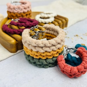 Macrame Hoop Earrings.  Lightweight Hoop Earrings, Custom Handmade Macrame Earrings