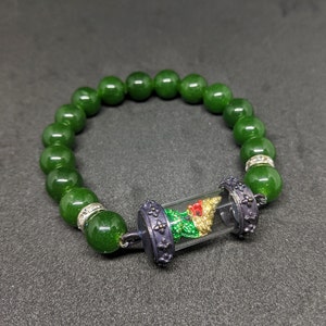 Rare Handmade Naga Snake Thai Amulet with Crystal Bracelet - Blessed by Buddhist Monks: For Wealth, Good Health, Success, and Protection