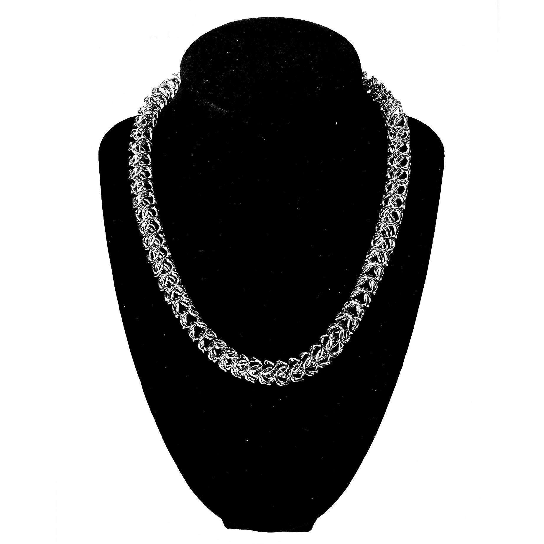 CHAINMAIL CHOKER | Stainless Steel | Box Chain | Handmade Chain Mail ...
