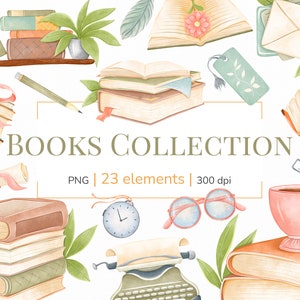 Clipart de livros | Leitura clipart | Itens educacionais png clipart | Clipart de biblioteca | Clipart escolar | Clipart de literatura | Pilha de livros