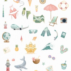 Beach Clipart. Travel Clipart. Summer Clipart Png Files. Instant ...