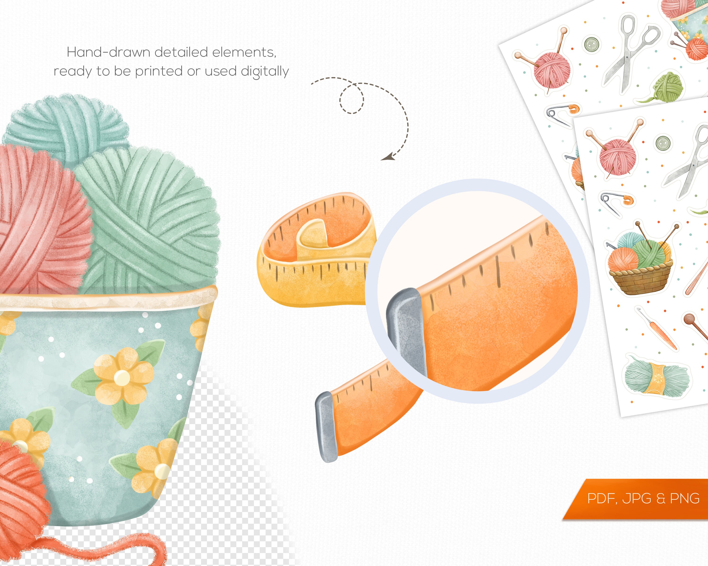 Knitting Sticker Sheet Crochet Planner Stickers Bullet Etsy
