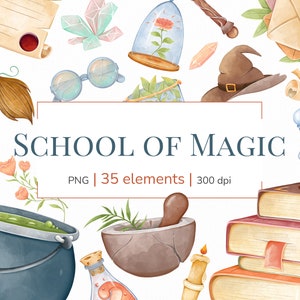 Mystieke clipart | Hekserijclipart | Magische school png-clipart | Heksenclipart | Tovenaar clipart Boho clipart | Schattige heksenclipart