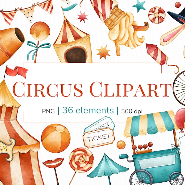 Circus clipart | Cute kids clipart | Carnival clipart | Birthday clipart | Balloons clipart | Holiday clip art | Circus PNG